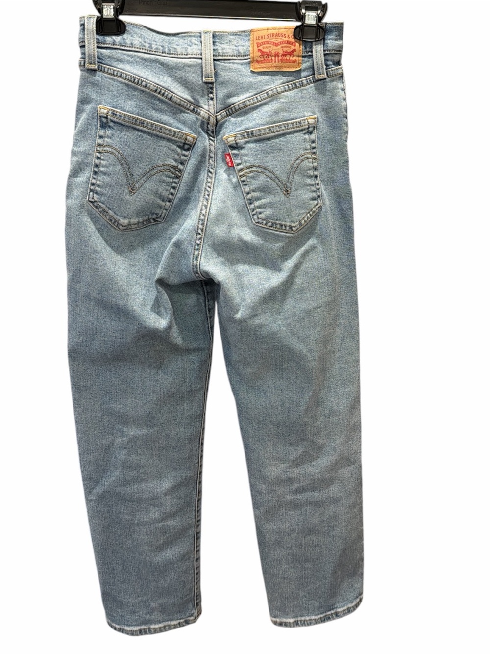 Levi’s Ribcage Straight Ankle Jeans 26 High Rise Light Wash Cropped Denim - Picture 3 of 9